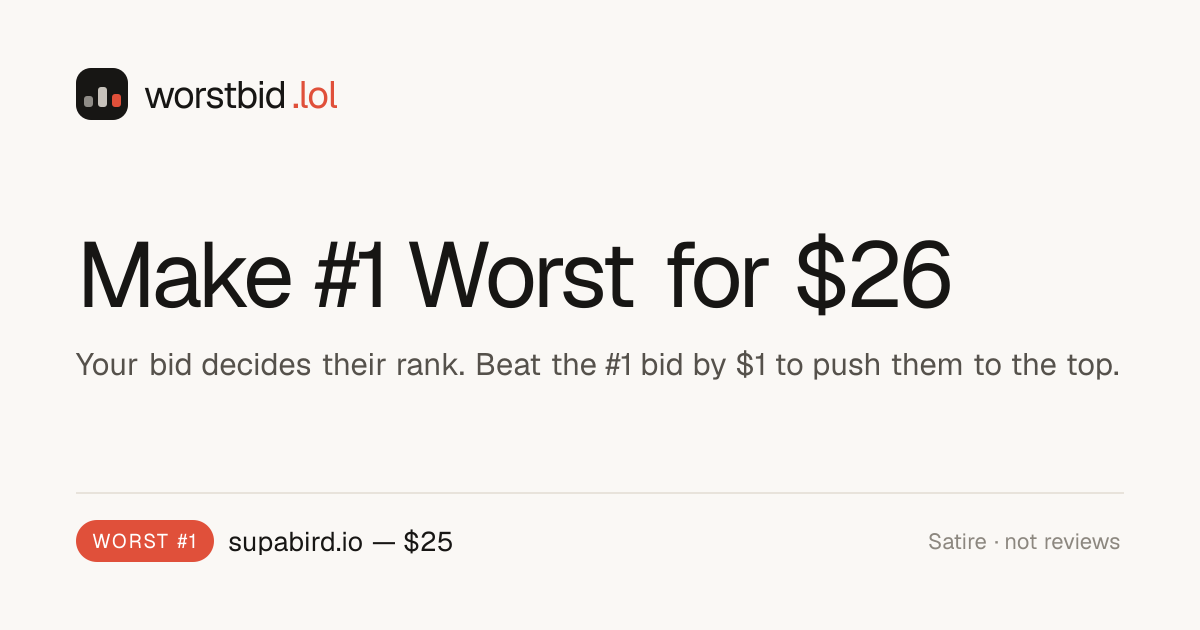Worstbid Open Graph preview
